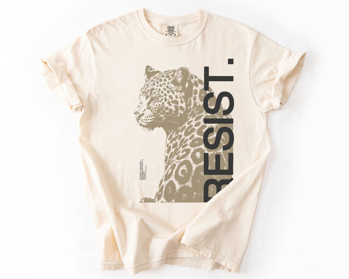 Ivory t-shirt with jaguar graphic – protest shirt