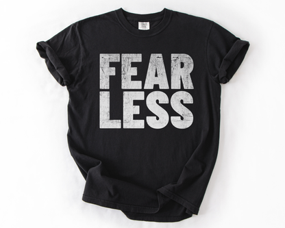 Black t-shirt with Fear Less graphic – equality shirt