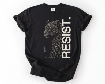 Black t-shirt with jaguar graphic – political shirt