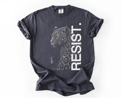 Graphite t-shirt with jaguar graphic – resistance shirt