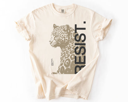 Ivory t-shirt with jaguar graphic – protest shirt