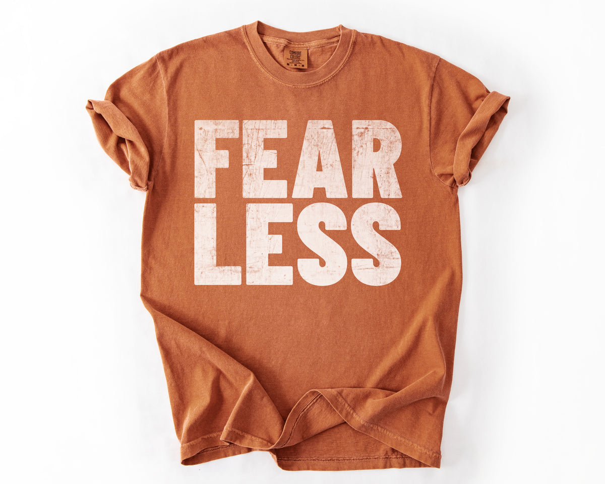 Yam t-shirt with Fear Less graphic – courage