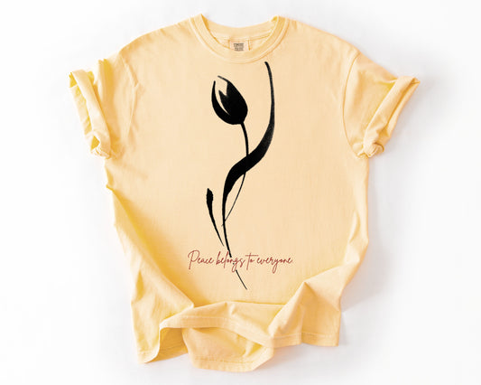Butter t-shirt with peace graphic – human rights shirt