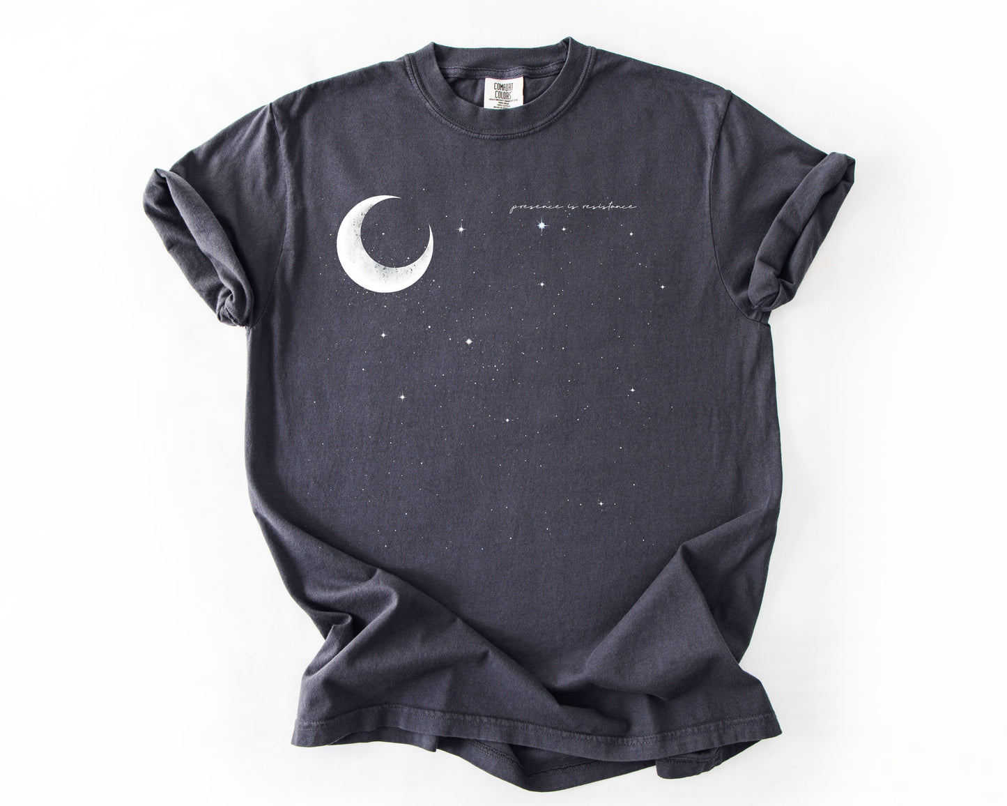 Presence Is Resistance | Moon Graphic Shirt